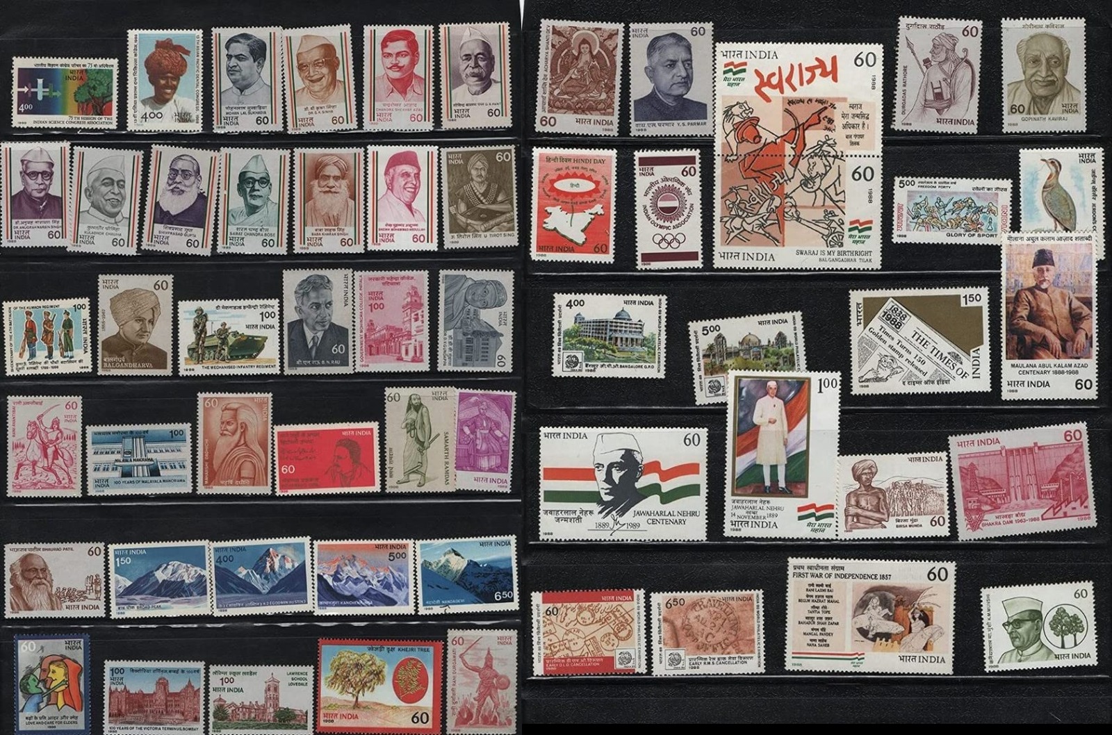 India 1988 Year Pack Complete Set MNH