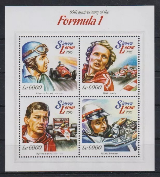 Sierra Leone 2015 Formula 1 Racing M/S MNH