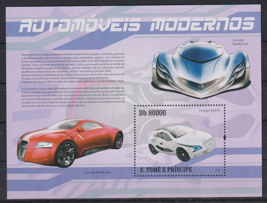 Sao Tome 2010 Cars M/S MNH