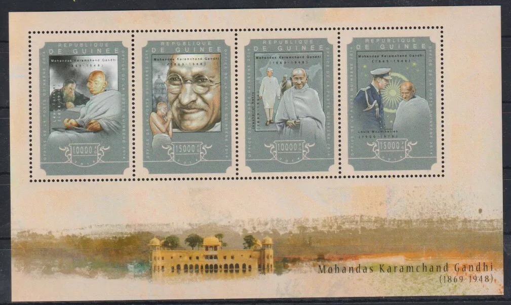 Guinee 2014 Mahatama Gandhi M/S MNH
