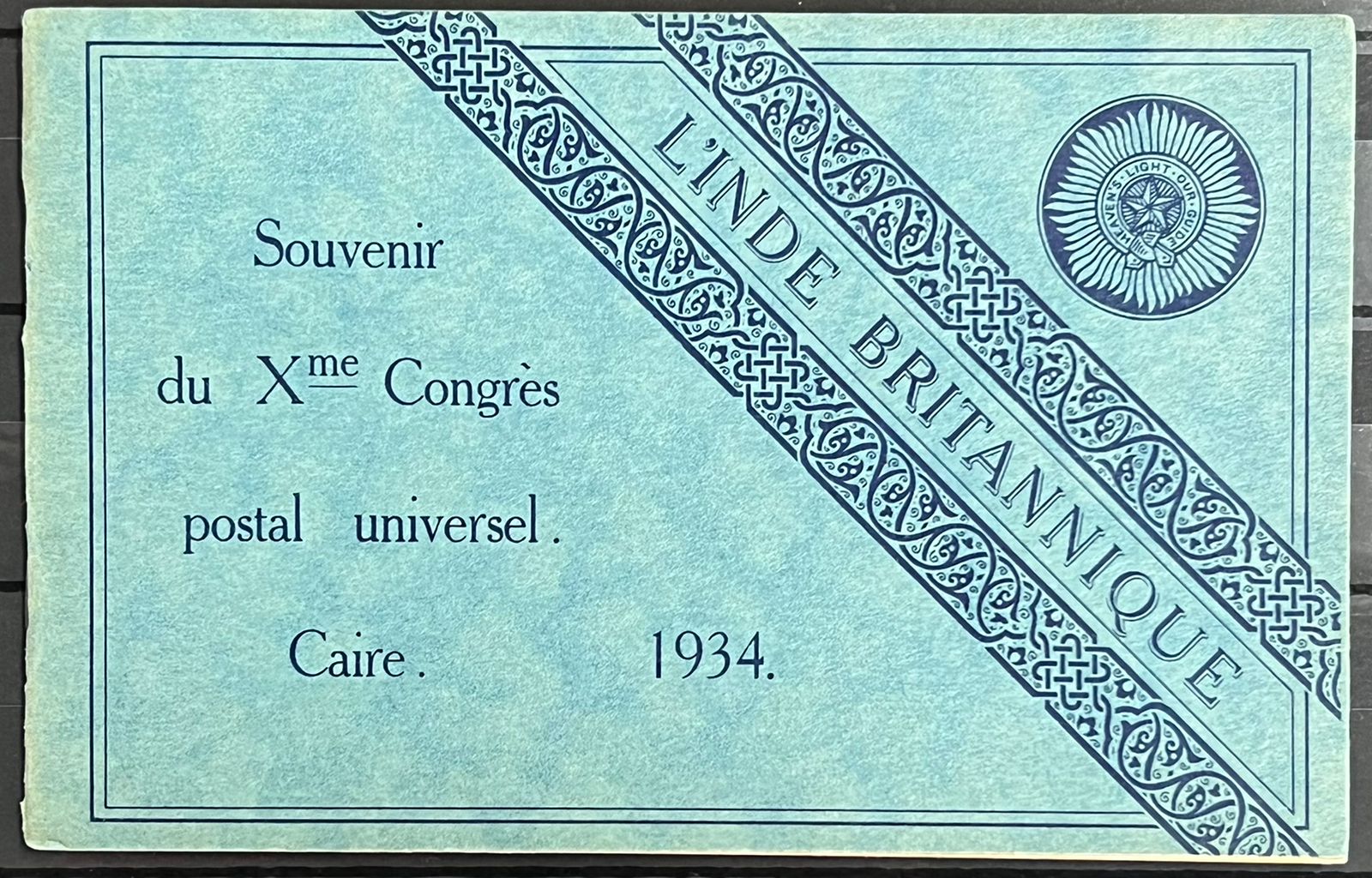 India 1934 Cairo Congress Presentation Booklet with KGV Complete Set Rare