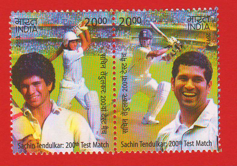 India 2013 Sachin Tendulkar Setenant MNH