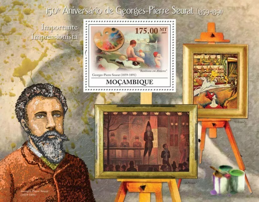 Mozambique 2009 Georges Pierre Seurat M/S MNH