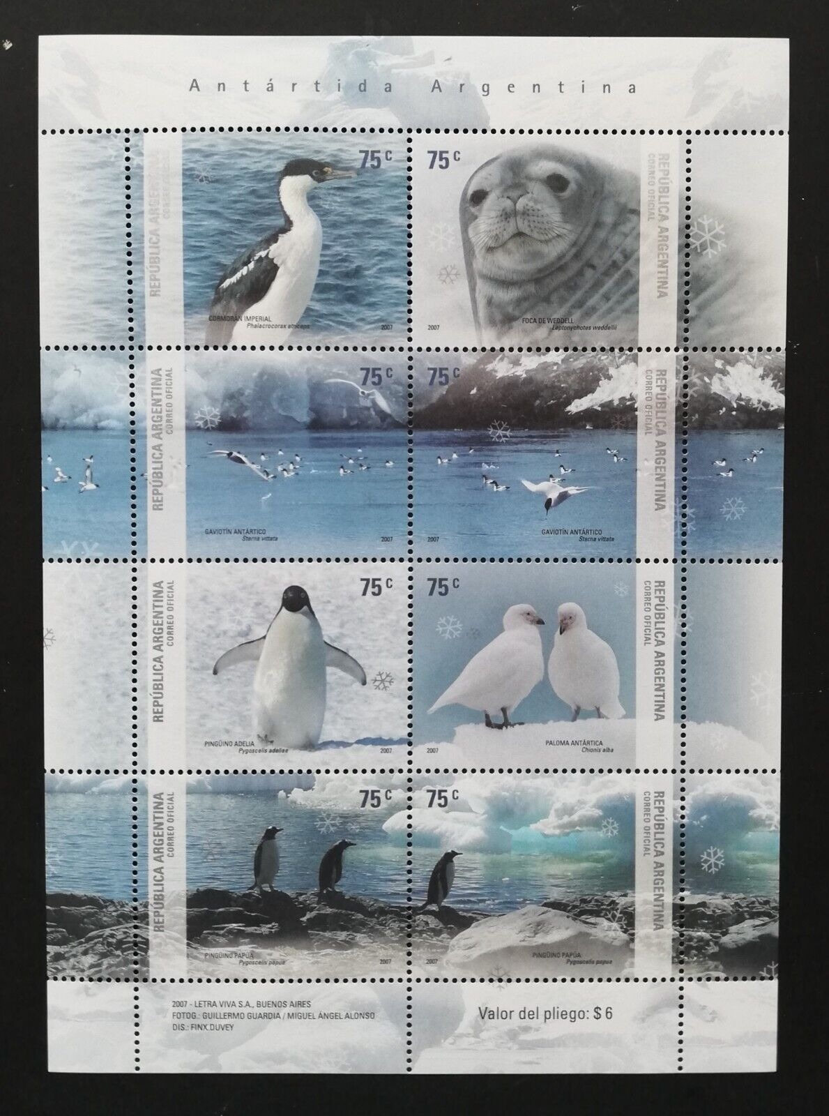 Argentina Birds Penguins M/S MNH