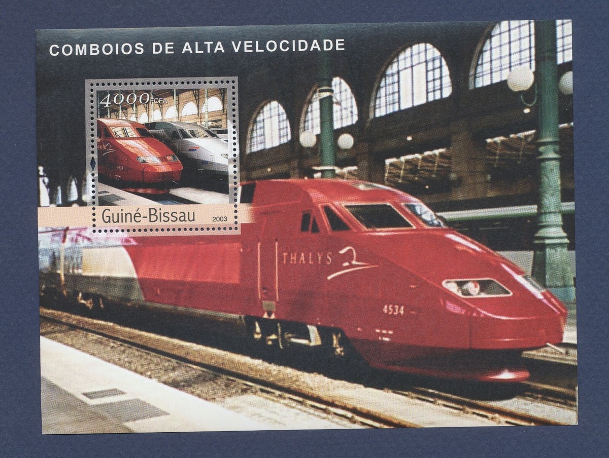 Guinea Bissau 2003 Train Stamp M/S MNH