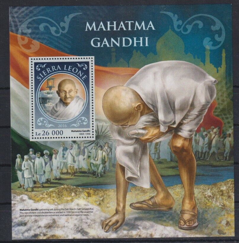 Sierra Leone 2016 Mahatma Gandhi M/S MNH