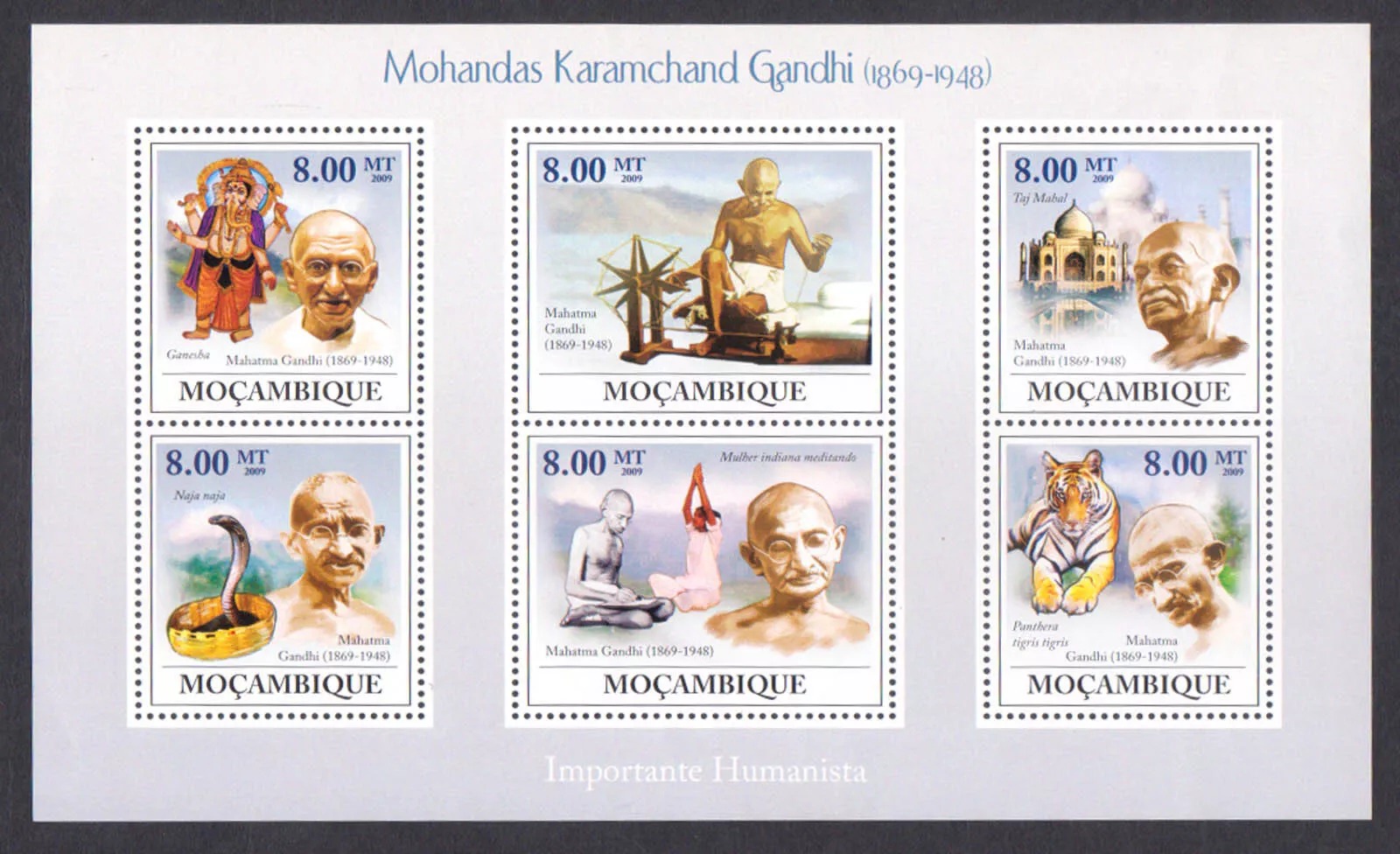 Mozambique 2009 Mahatma Gandhi M/S MNH