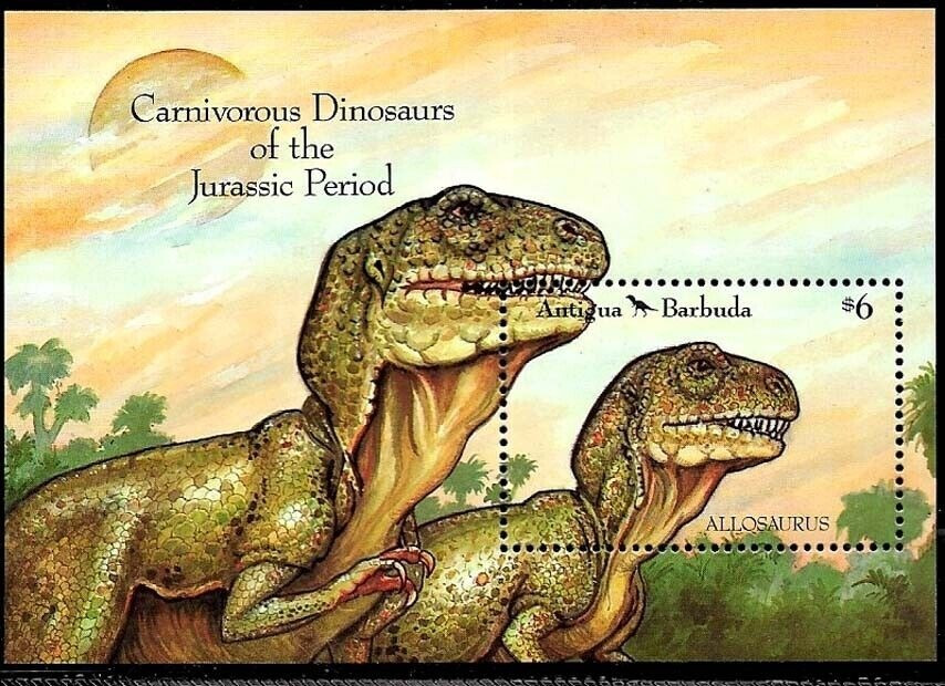 Antigua Barbuda Dinosaur M/S MNH