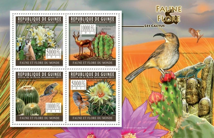 Guinee 2011 Cactus M/S MNH