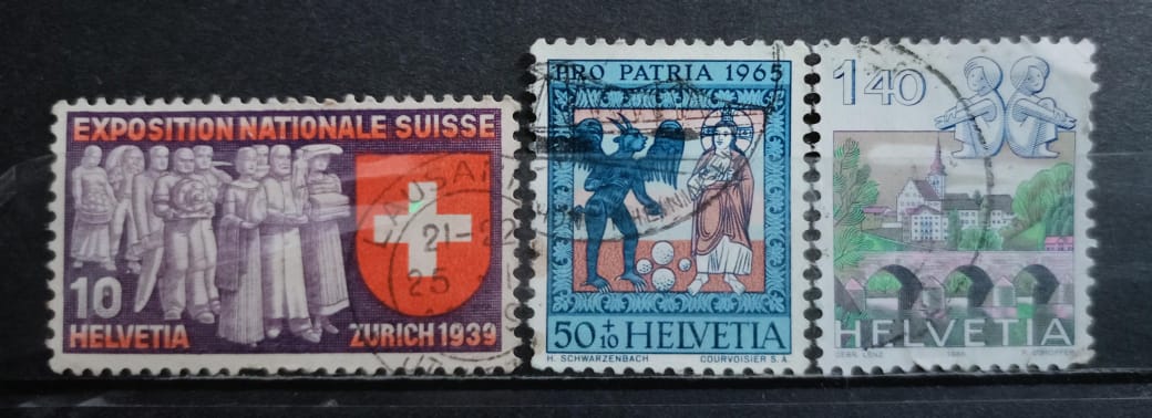 Switzerland 90's Stamps 3V Used Set