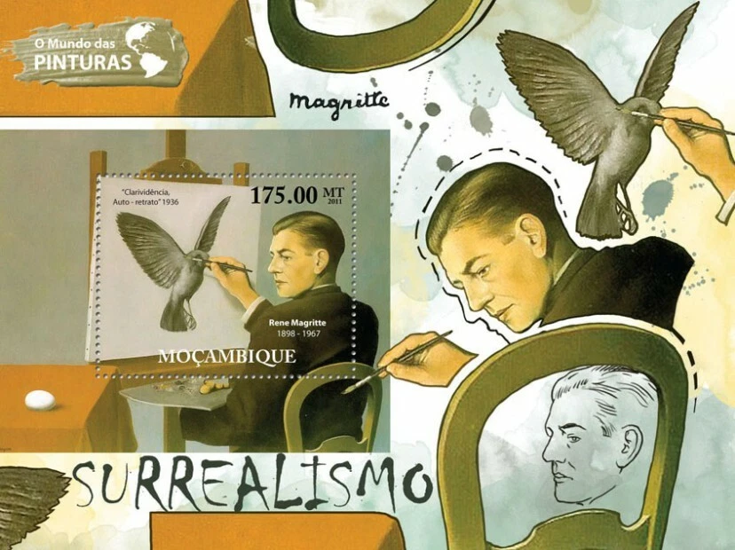 Mozambique 2011 Rene Magr Paintings M/S MNH