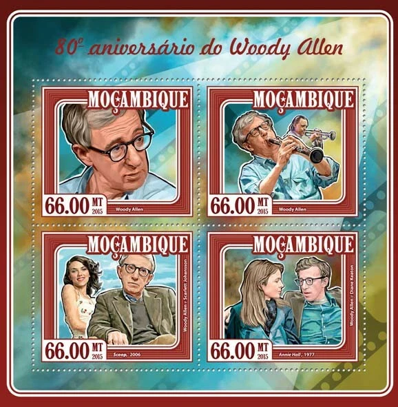 Mozambique 2016 Woody Allen M/S MNH