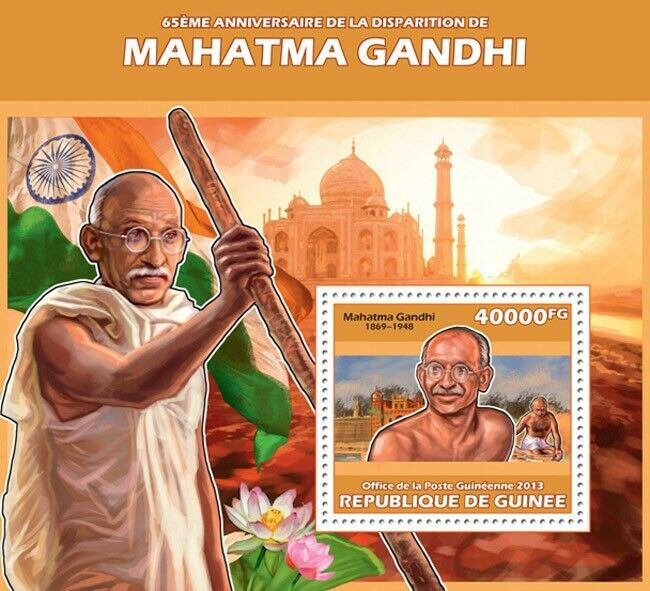 Guinee 2013 Mahatma Gandhi M/S MNH