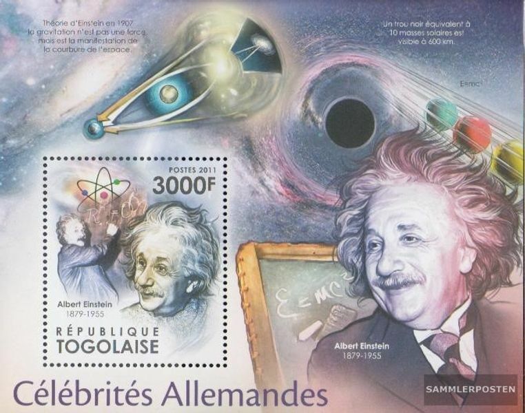 Togo 2011 Albert Einstein M/S MNH
