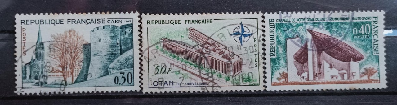 France 90's Stamps 3V Used Set
