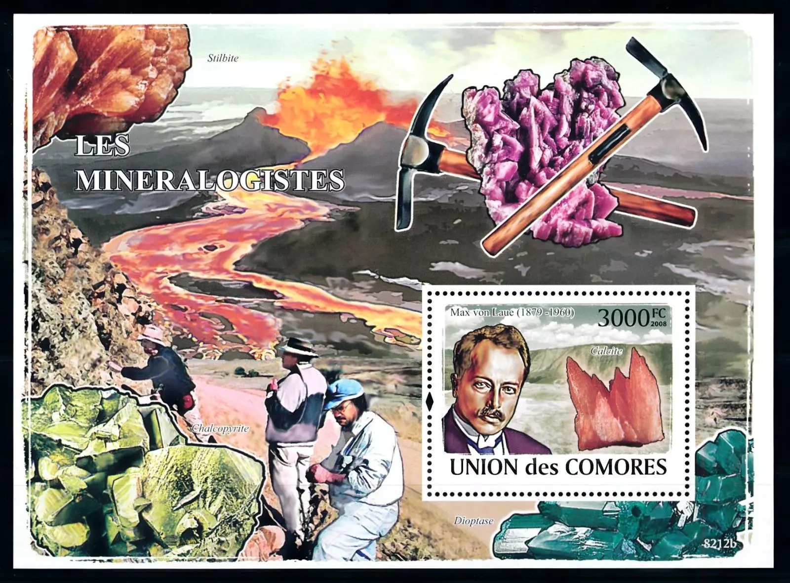 Comores 2009 Minerals Mineralogist Max v Laue M/S MNH