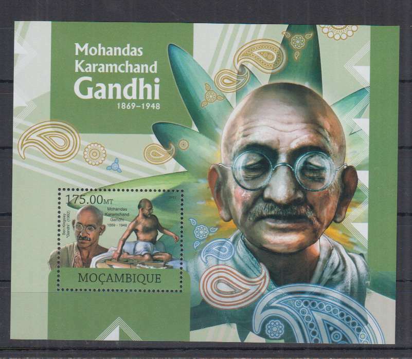 Mozambique 2012 Mahatma Gandhi M/S MNH