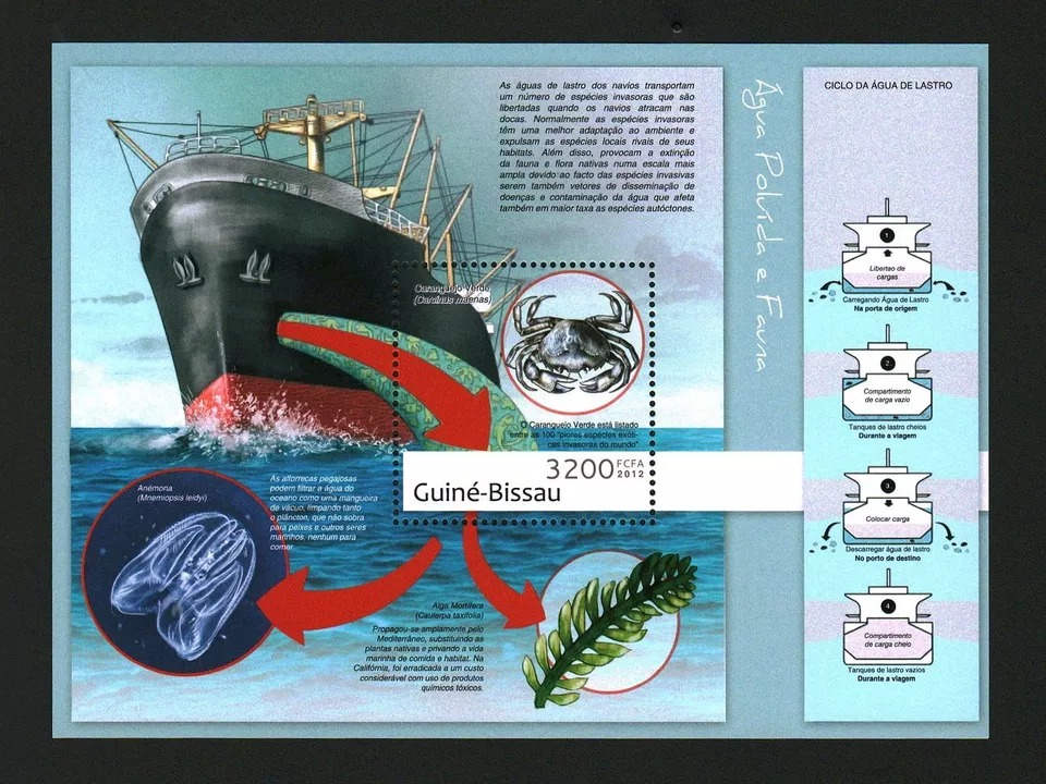 Guinea Bissau 2012 Powdered Water and Fauna Sailing M/S MNH
