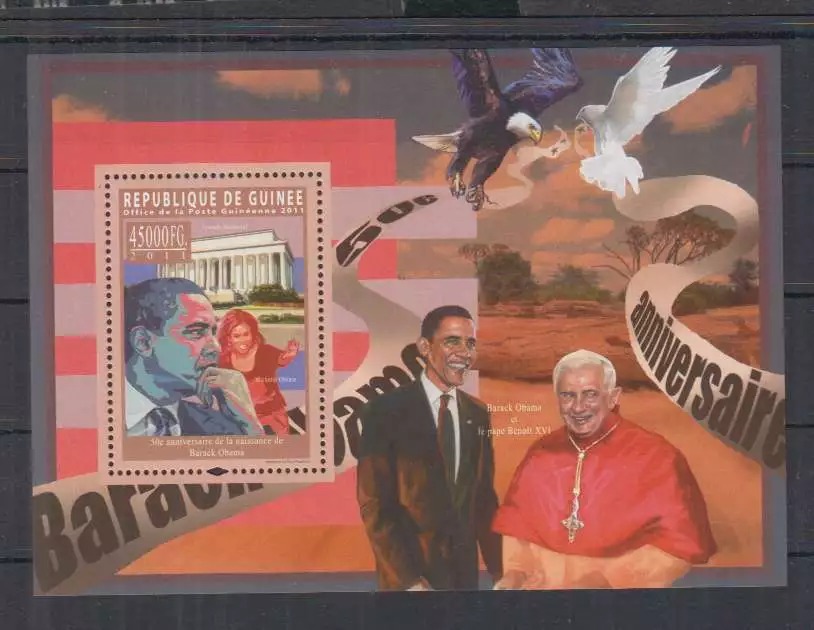Guinee 2011 Barack Obama Famous People M/S MNH