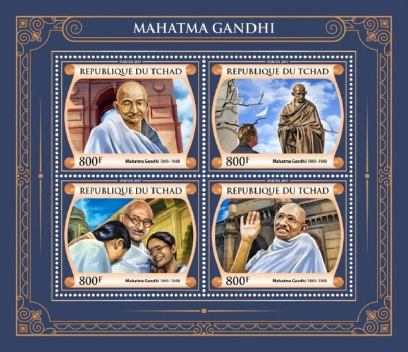 Tchad 2017 Mahatma Gandhi M/S MNH