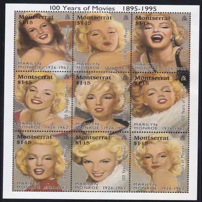 Montserrat 1995 Marilyn Monroe  M/S MNH