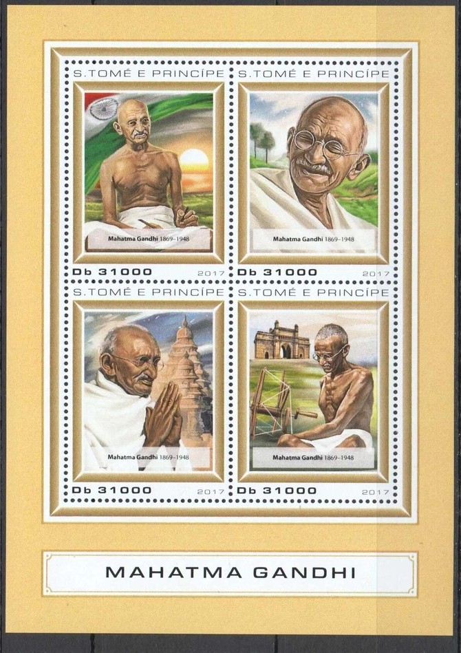 Sao Tome 2017 Mahatma Gandhi M/S MNH