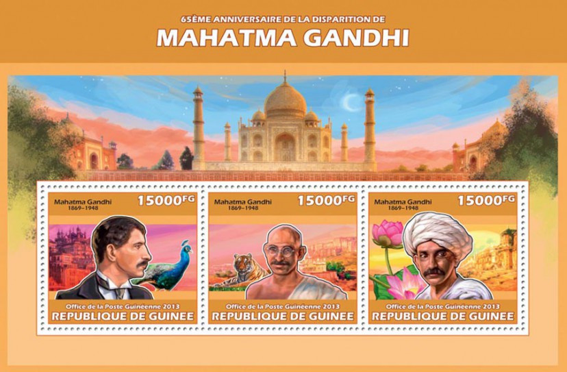 Guinee 2013 Mahatma Gandhi M/S MNH