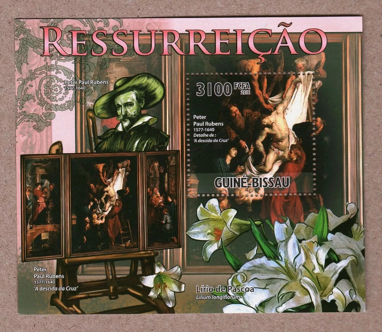 Guinea Bissau 2011 Peter Paul Rubens Resurrection M/S MNH
