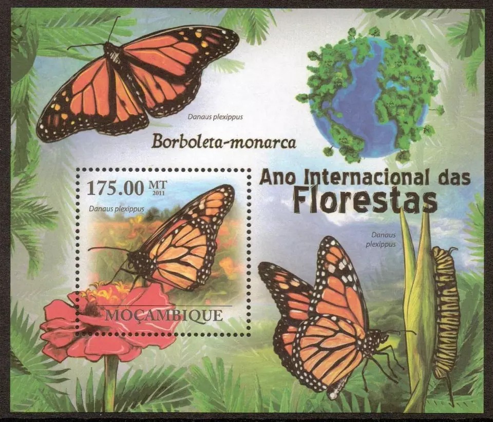 Mozambique 2011 Butterflies M/S HMN