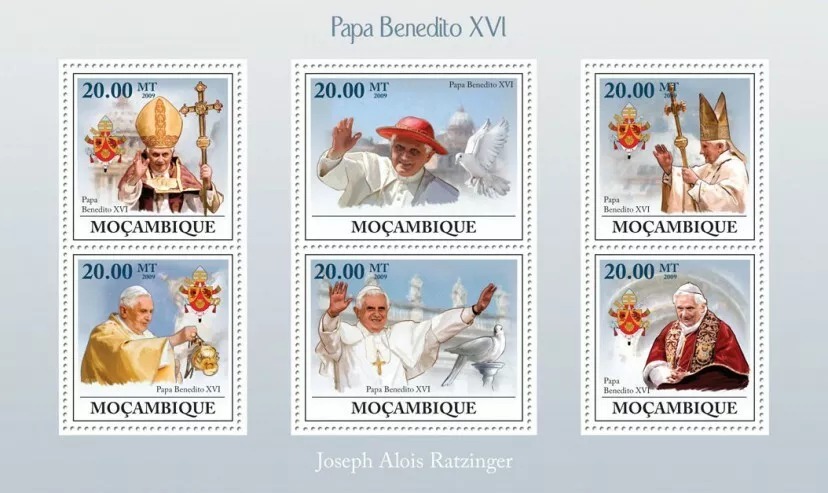 Mozambique 2009 Pope Benedict M/S MNH