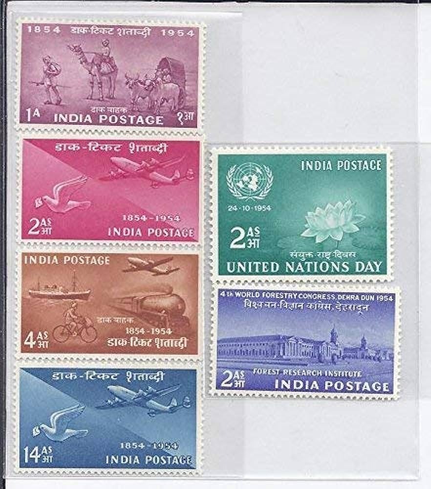 India 1954 Year Pack Complete Set MNH