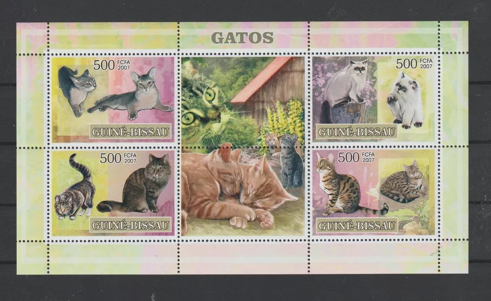 Guinea Bissau 2007 Cats M/S MNH