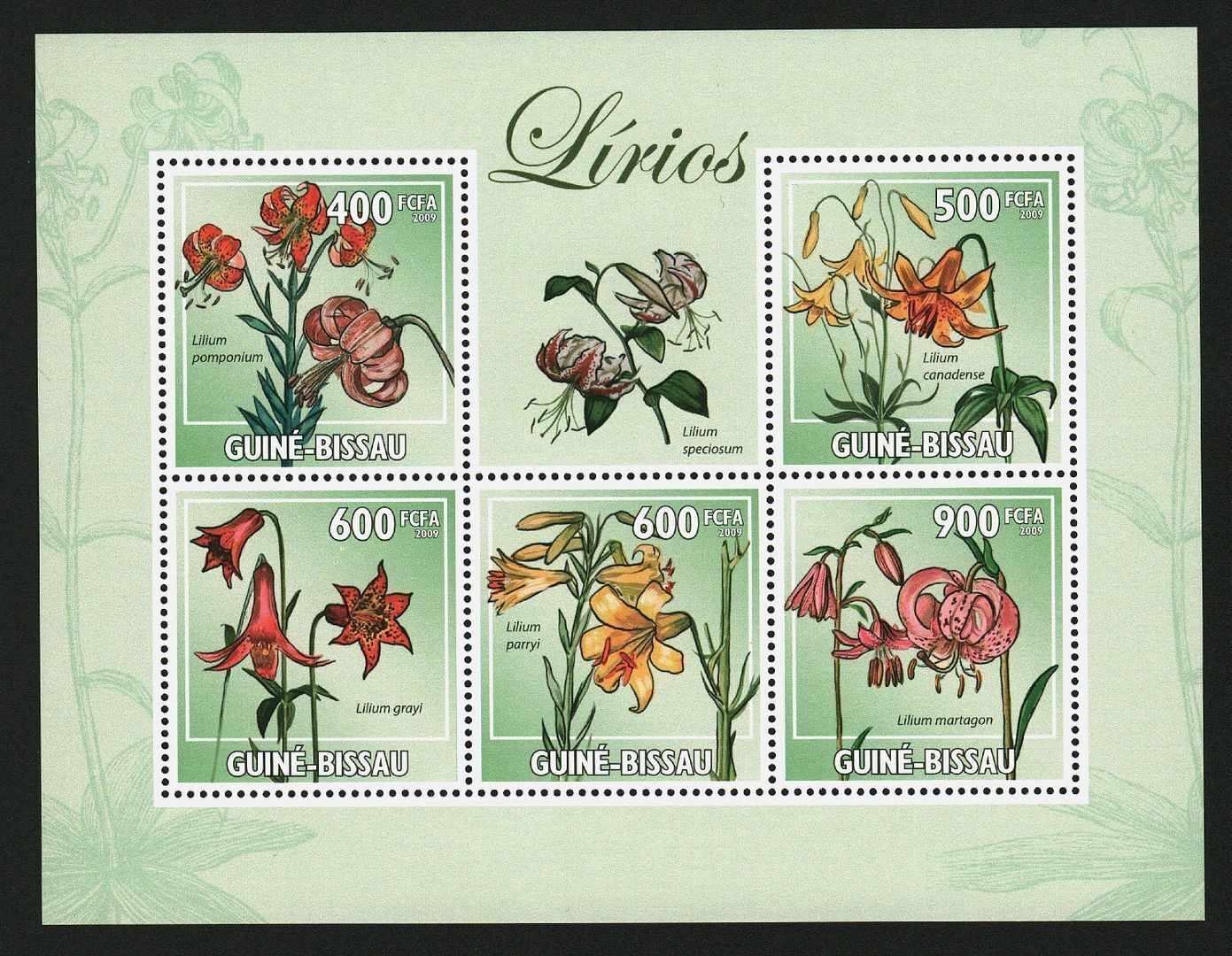 Guinea Bissau 2009 Flowers Lily M/S MNH