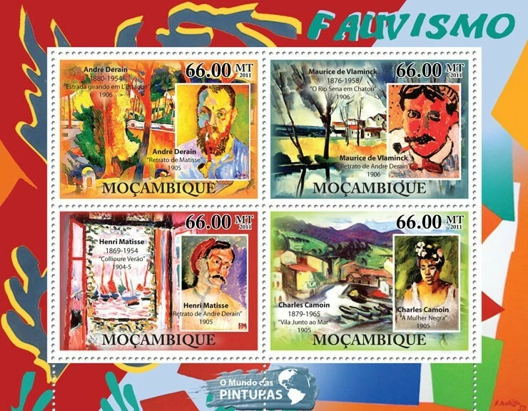 Mozambique 2011 Fauvism Andre Derain Maurice Vlaminck Henri Matisse M/S MNH
