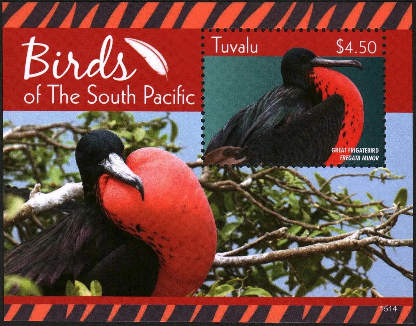Tuvalu 2015 Birds M/S MNH