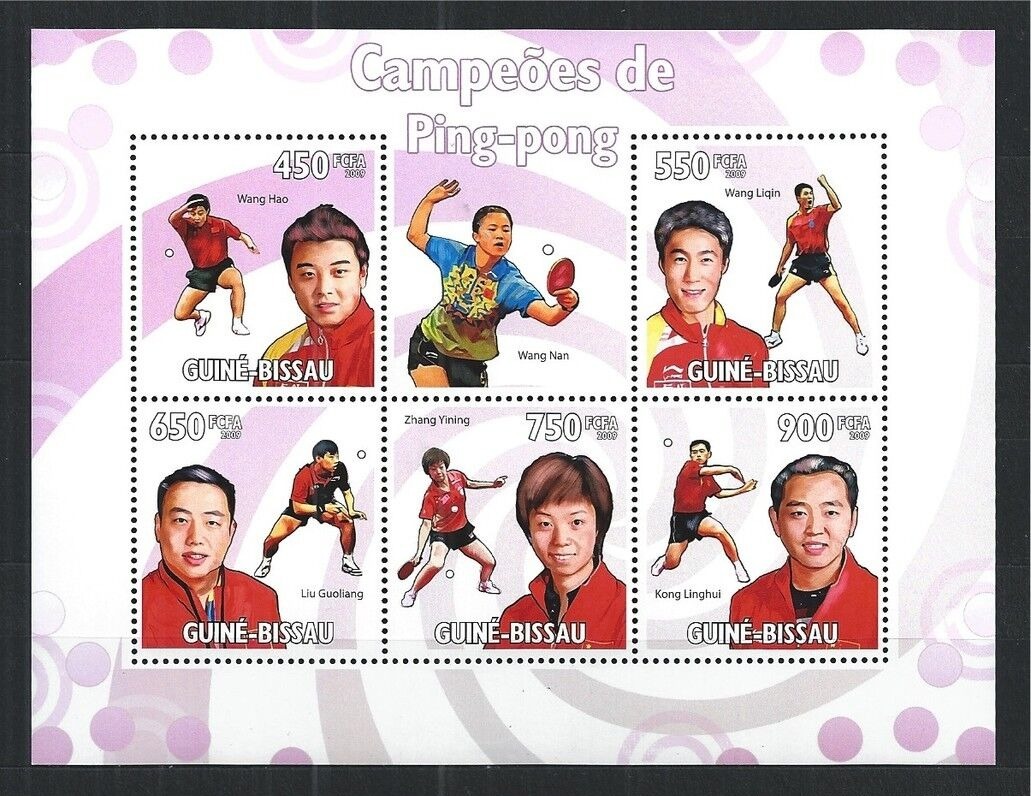 Guinea Bissau 2009 Ping Pong Champions M/S MNH