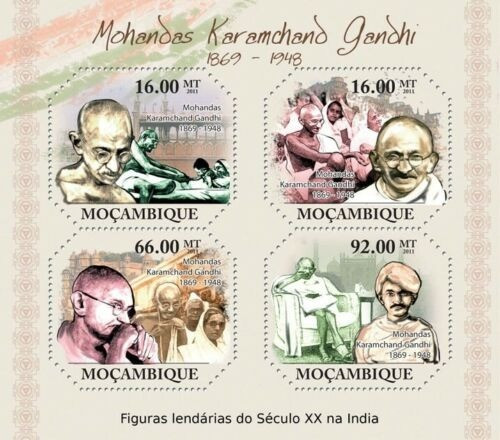 Mozambique 2011 Mohandas Karamchand Gandhi M/S MNH