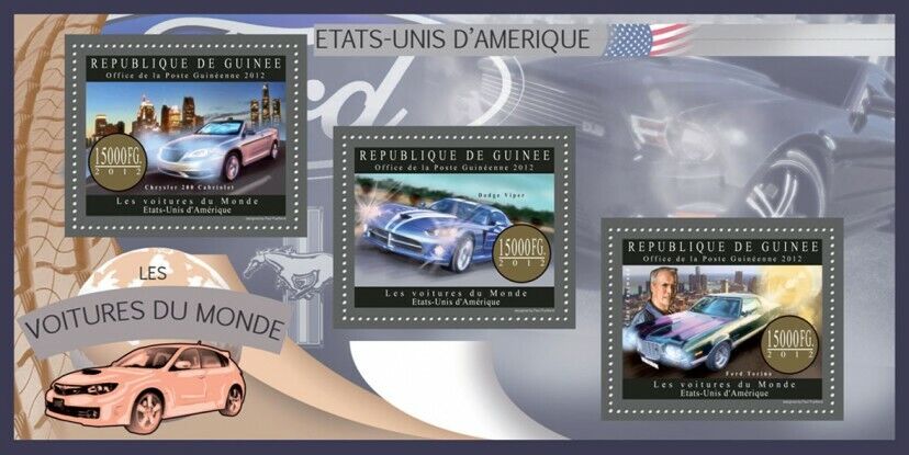 Guinee 2012 Cars M/S MNH