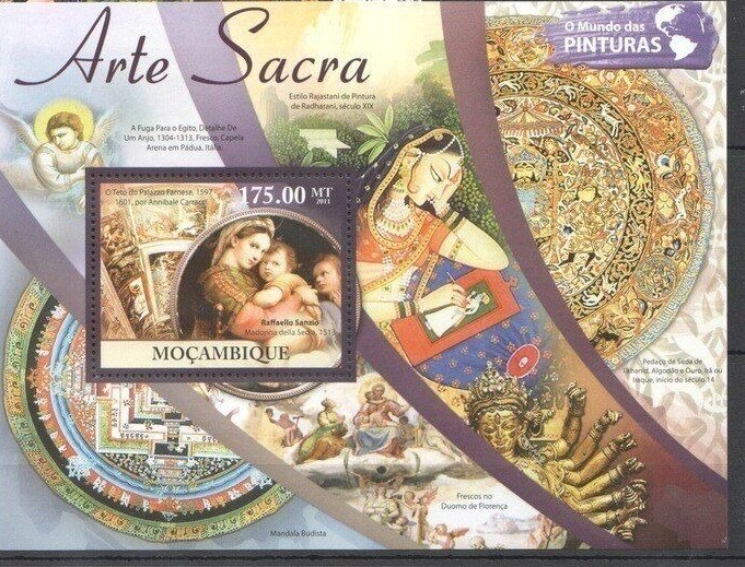 Mozambique 2011 Arte Sacra Painting M/S MNH
