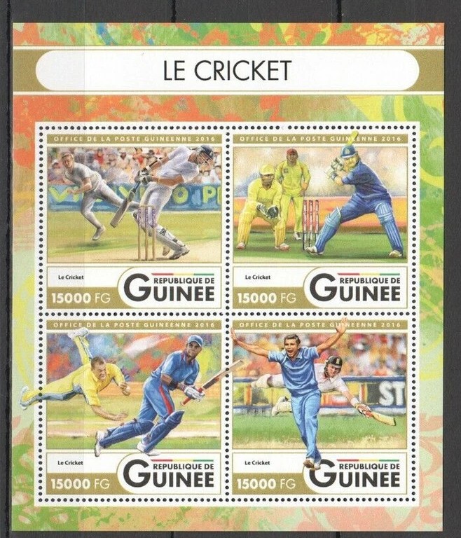 Guinee 2016 cricket M/S MNH