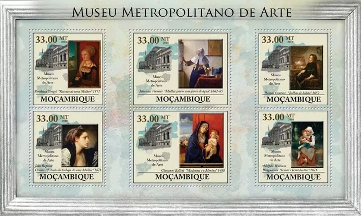 Mozambique 2010 Galeria Dos Oficios M/S MNH
