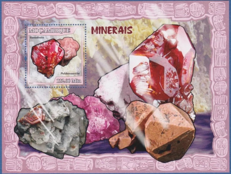 Mozambique 2007 Minerals Mini M/S MNH