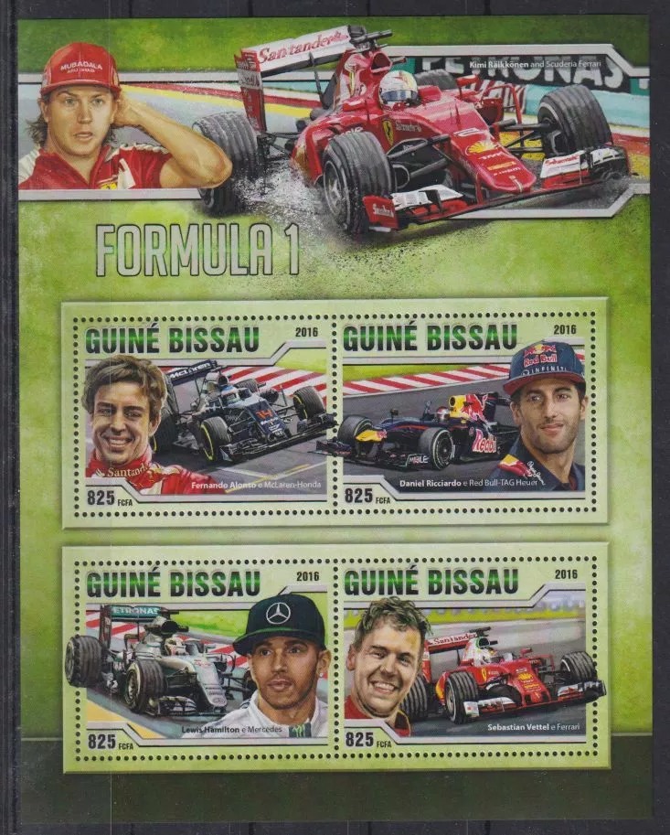 Guinea Bissau 2016 Formula 1 M/S MNH