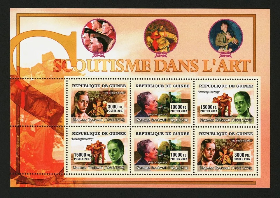 Guinee 2007 Scouting In Art M/S MNH