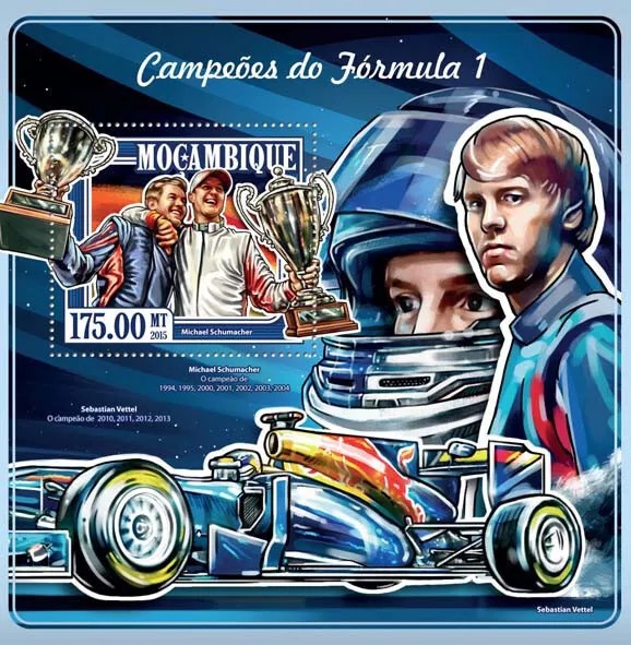 Mozambique 2016 Formula 1 Michael Schumacher M/S MNH