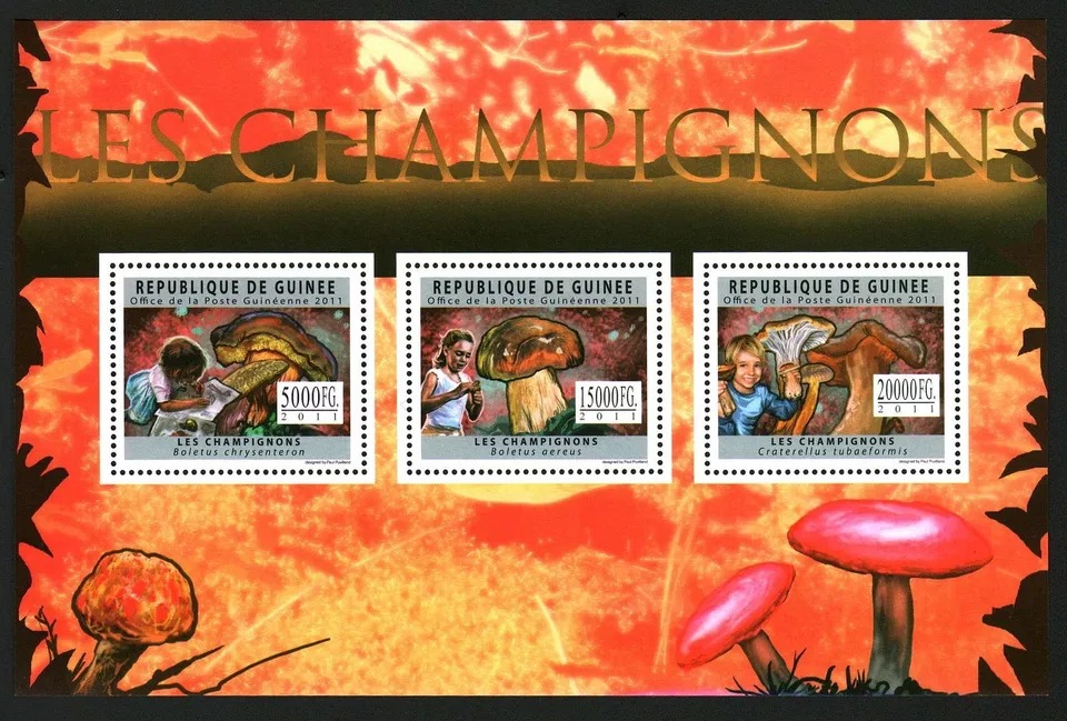 Guinee 2011 Mushrooms M/S MNH