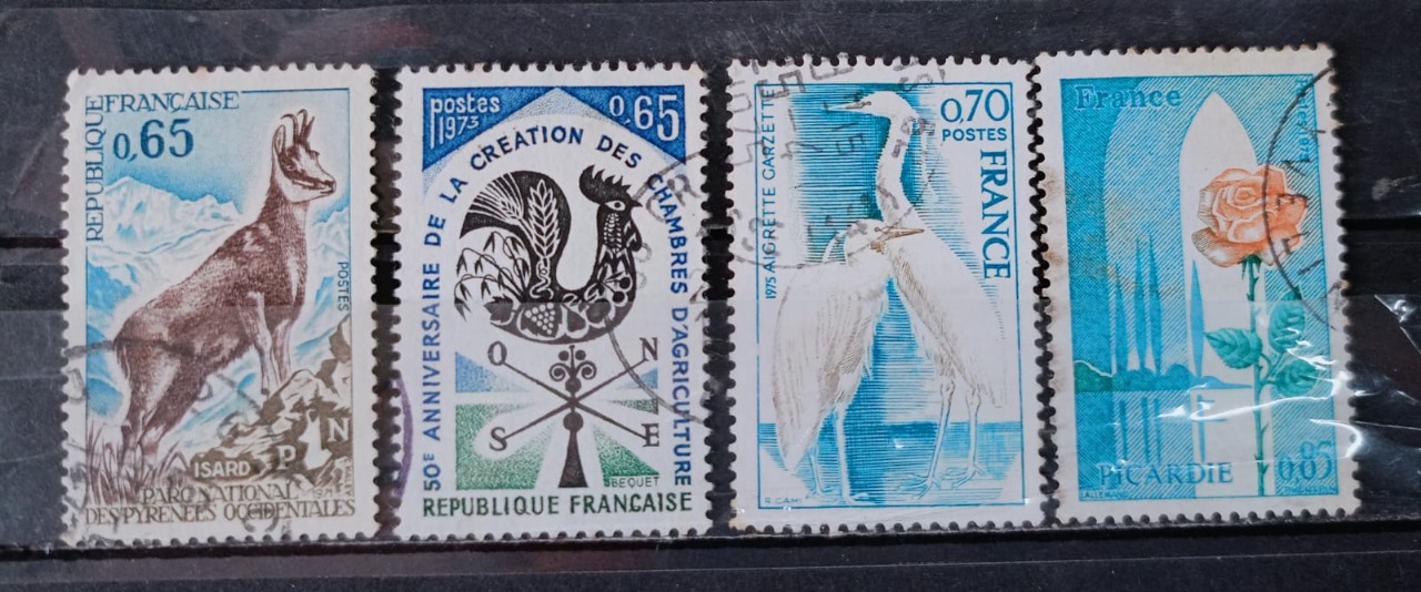 France 90's Stamps 4V Used Set
