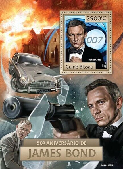 Guinea Bissau 2012 James Bond M/S MNH