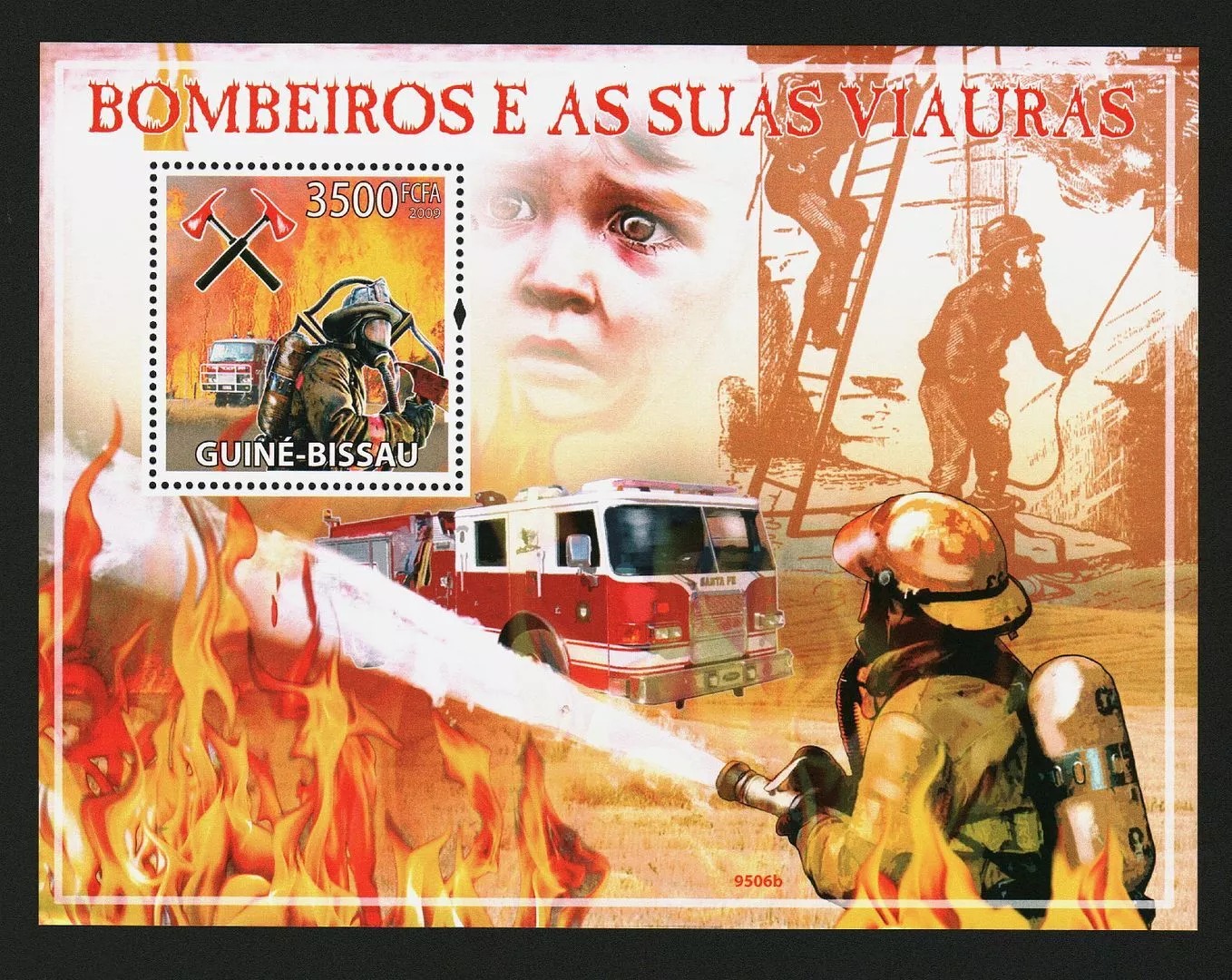 Guinea Bissau 2008 Fire Fighters Vehicles M/S MNH