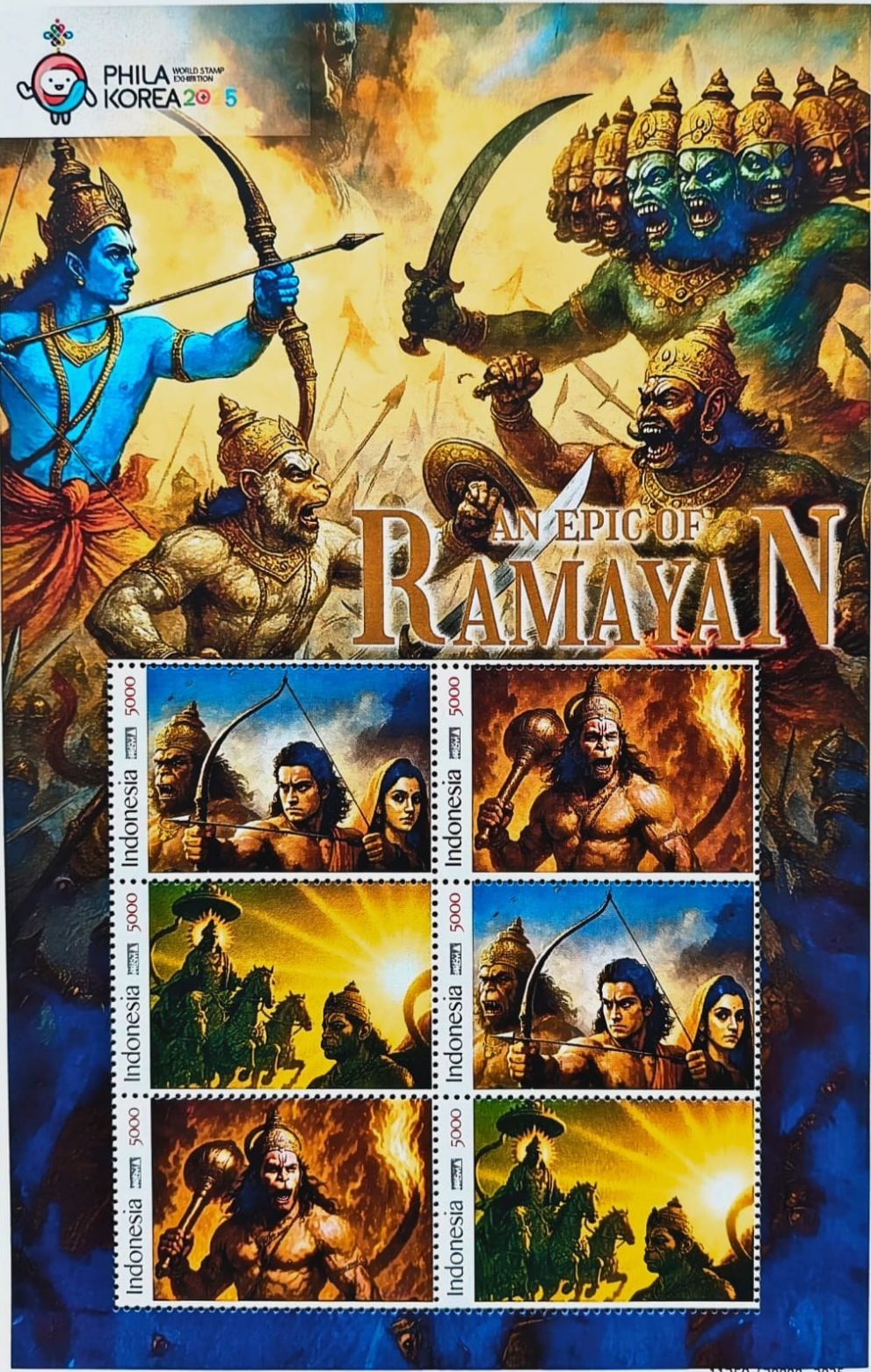 Indonesia 2025 An Epic of Ramayan Hinduism M/S MNH